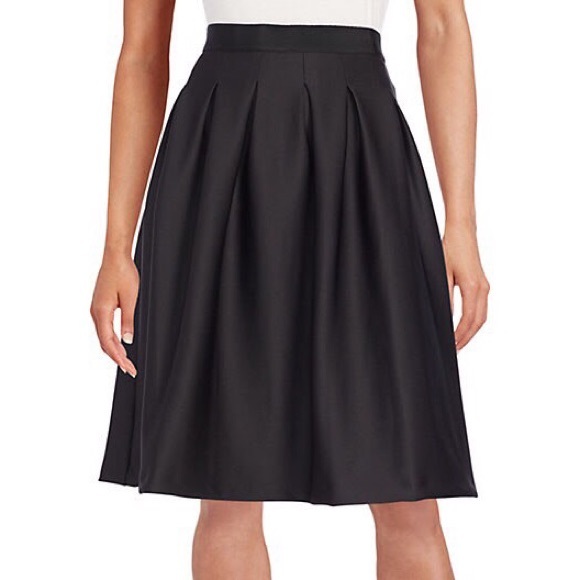 NWT Karl Lagerfeld Scuba A-Line Pleated Skirt- - Picture 1 of 6